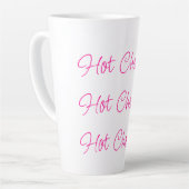 Hot Chocolate Stilvolles Skript Hot Pink Milchtasse (Linke Ecke)