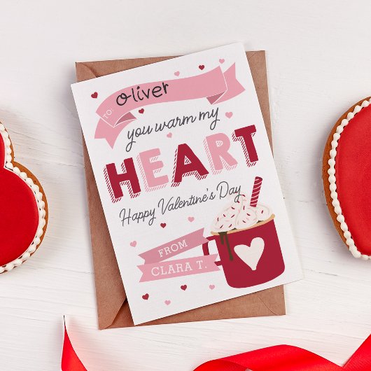 Hot-Chocolate-Valentinstag-Karte Einladung