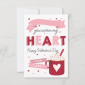 Hot-Chocolate-Valentinstag-Karte Einladung (Vorderseite)