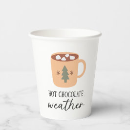 Hot Chocolate Weather Festive Holiday Party Pappbecher