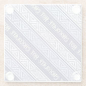 Hot Chocolate White Lilac & Purple Celtic Stripes Glasuntersetzer (Rückseite)