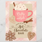 Hot Chocolate Winter Baby Dusche Girl Cocoa Bar (Vorderseite)