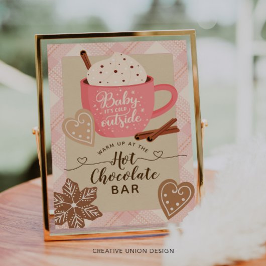 Hot Chocolate Winter Baby Dusche Girl Cocoa Bar