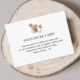 Hot Chocolate Winter Baby Dusche nach Maß Begleitkarte