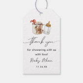 Hot Chocolate Winter Baby Dusche Vielen Dank Geschenkanhänger (Rückseite)