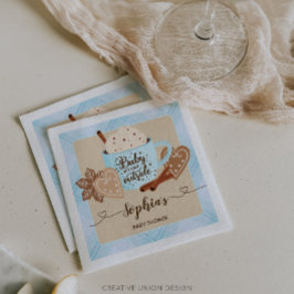 Hot Chocolate Winter Baby Shower Boy Serviette