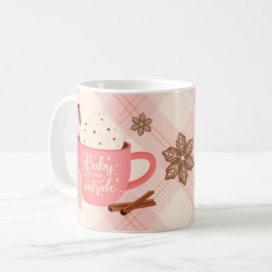 Hot Chocolate Winter Mug Baby It's Cold Outside Kaffeetasse (Vorderseite Links)
