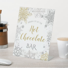 Hot Chocolate Winter Wonderland Silver Gold Sockelschild
