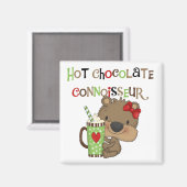 Hot ChocolateConoisseur Girl Bear Magnet (Vorderseite/Rückseite)