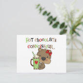 Hot ChocolateConoisseur Girl Bear Postkarte (Stehend Vorderseite)