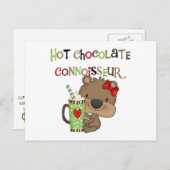 Hot ChocolateConoisseur Girl Bear Postkarte (Vorne/Hinten)