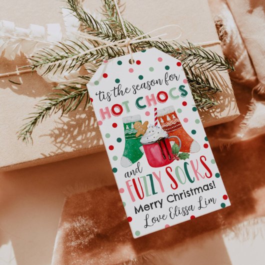 Hot Chocs And Fuzzy Socks Weihnachts-Geschenkanhän Geschenkanhänger