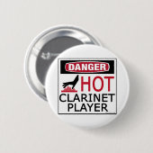Hot Clarinet Player Button (Vorne & Hinten)