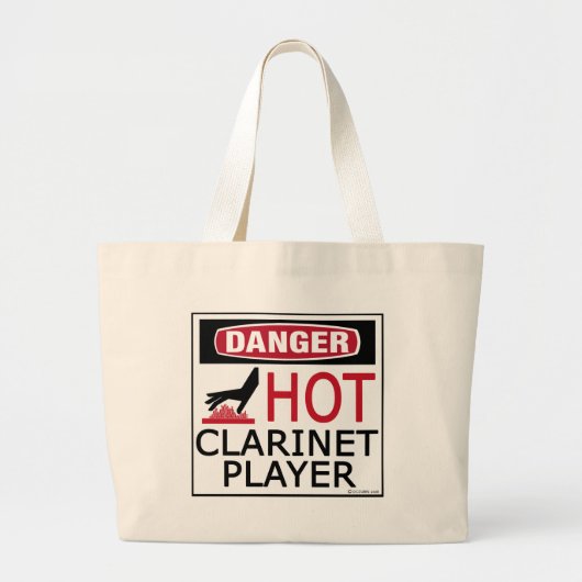 Hot Clarinet Player Jumbo Stoffbeutel (Vorne)