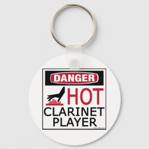 Hot Clarinet Player Schlüsselanhänger