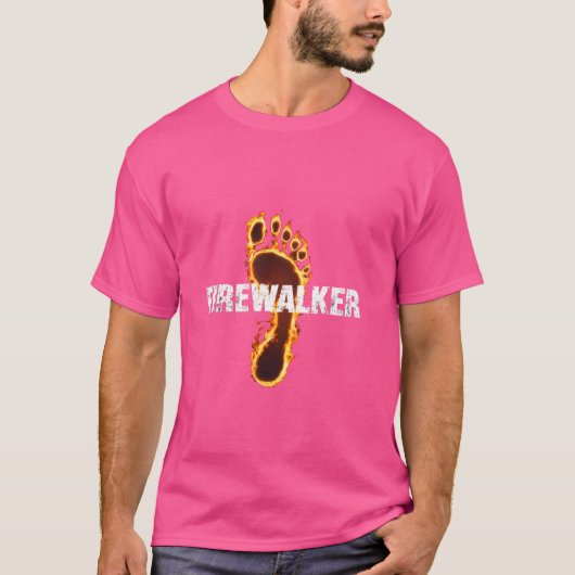 Hot-Coal-Walker lustig, Feuerwalker T-Shirt (Vorderseite)