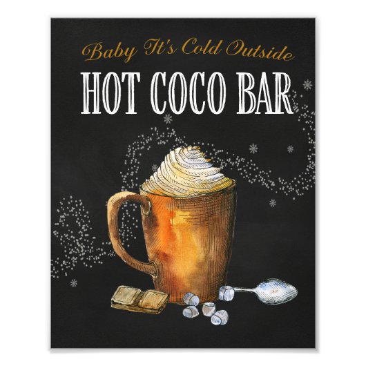 Hot Coco Bar Sign Fotodruck (Vorne)