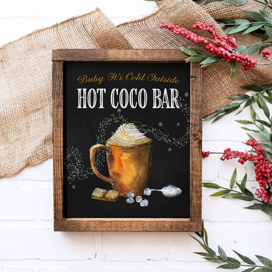 Hot Coco Bar Sign Fotodruck