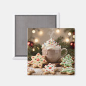 Hot Cocoa and Sugar Cookies | Christmas Magnet (Vorderseite/Rückseite)