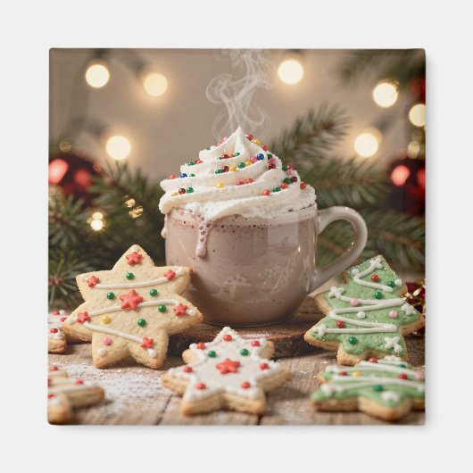 Hot Cocoa and Sugar Cookies | Christmas Magnet (Vorne)