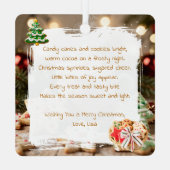 Hot Cocoa and Sugar Cookies | Christmas Ornament Aus Metall (Rückseite)