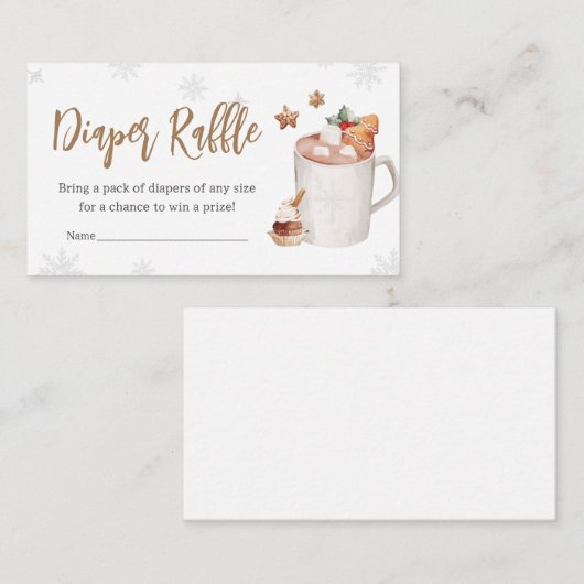 Hot Cocoa Baby seine kalte Außenwaschmaschine Begleitkarte (Vorne/Hinten)