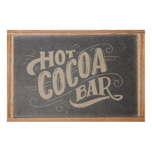 Hot Cocoa Bar Chalkboard Holzdruck