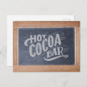 Hot Cocoa Bar Chalkboard Zeichen Postkarte (Vorne/Hinten)