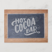 Hot Cocoa Bar Chalkboard Zeichen Postkarte (Vorderseite)