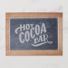 Hot Cocoa Bar Chalkboard Zeichen Postkarte