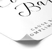 Hot Cocoa Bar Chic Brautparty oder Hochzeitszeiche Poster (Ecke)