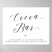 Hot Cocoa Bar Chic Brautparty oder Hochzeitszeiche Poster (Vorne)