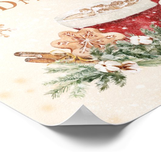 Hot Cocoa Bar Chocolate Drink Zuhause Wine tasting Poster (Ecke)