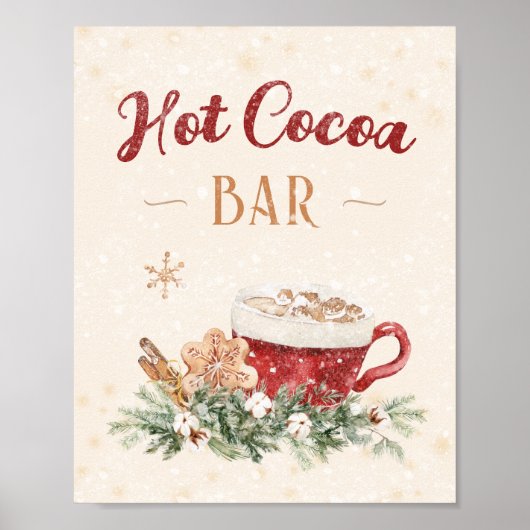 Hot Cocoa Bar Chocolate Drink Zuhause Wine tasting Poster (Vorne)