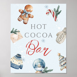 Hot Cocoa Bar Christmas Winter Erstgeburt Poster