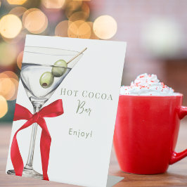 Hot Cocoa Bar Dirty Martini Bridal Shower Sockelschild