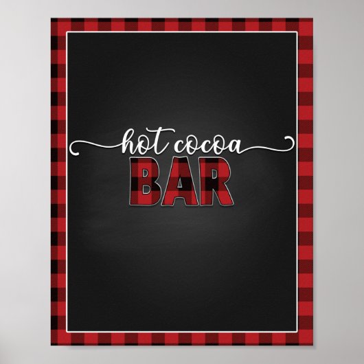 Hot Cocoa Bar Flannel Fling 8x10 Poster/Zeichen Poster (Vorne)