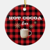 Hot Cocoa Bar Karo Berg Keramik Ornament (Vorne)