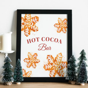 Hot Cocoa Bar Lebkuchen Kekse Weihnachten Poster