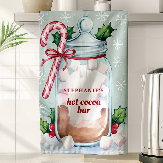 Hot Cocoa Bar Niedlich Personalisierte Weihnachten Geschirrtuch