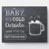Hot Cocoa Bar Sign Fotoplatte (Vorderseite)