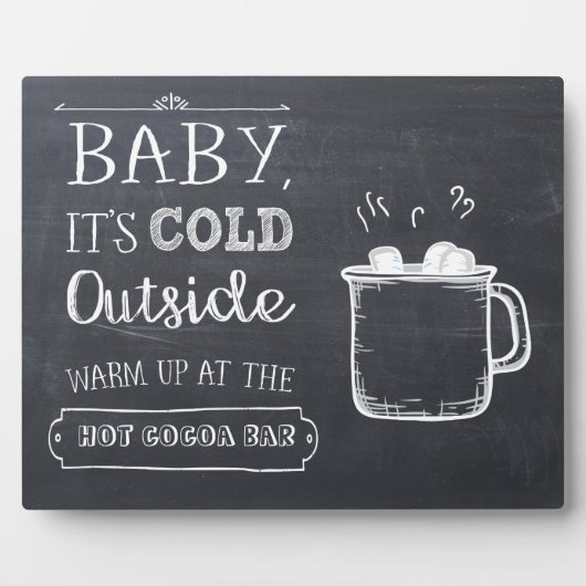 Hot Cocoa Bar Sign Fotoplatte (Vorderseite)