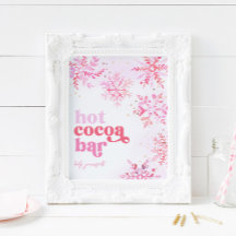 Hot Cocoa Bar Sign | Pink Hot Cococoa Zeichen