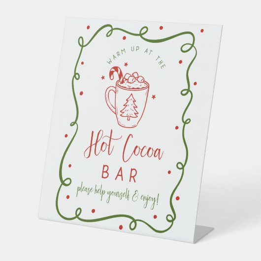 Hot Cocoa bar sign Sockelschild (Vorderseite)