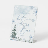 Hot Cocoa Bar sign, winter wunderland Babydusche Sockelschild (Vorderseite)
