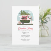 Hot Cocoa Camper Weihnachts-Party Einladung (Stehend Vorderseite)