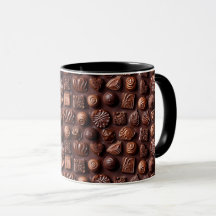 Hot Cocoa Chocoholic Funny Humor Modern Brown