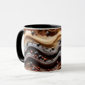 Hot Cocoa Chocoholic Funny Humor Modern Brown Tasse (Vorderseite Links)