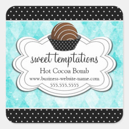 Hot Cocoa Chocolate Bomb Square Sticker