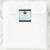 Hot Cocoa Chocolate Bomb Square Sticker (Tasche)